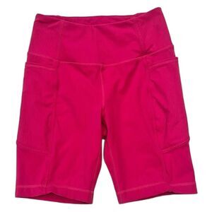 Mondetta Performance Luxury Women's Pink High-Waisted Biker Shorts XS